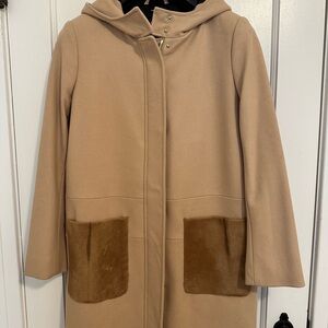 Club Monaco Camel Haircalf Coat